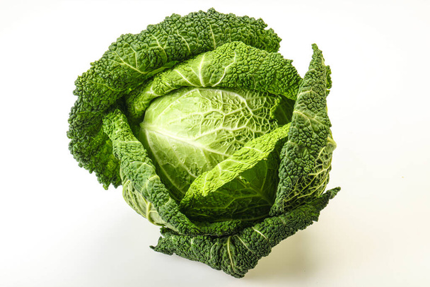 Organic Savoy Cabbage dietary for cooking - Zdjęcie, obraz