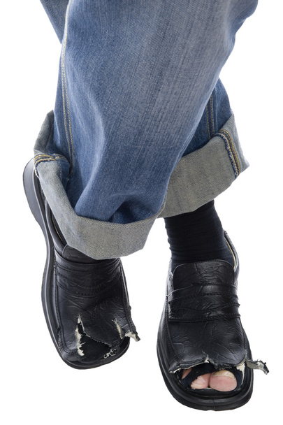 Men in blue jeans and shoes - Photo, Image
