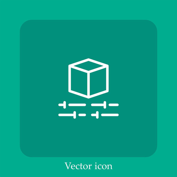 parameters vector pictogram lineair icon.Line met bewerkbare slag - Vector, afbeelding