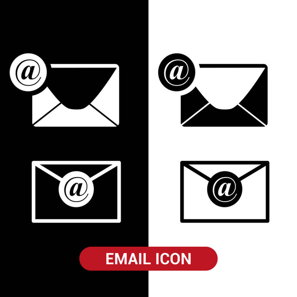 Email icon. Image of an envelope with the email symbol. Editable vector. - Vector, afbeelding