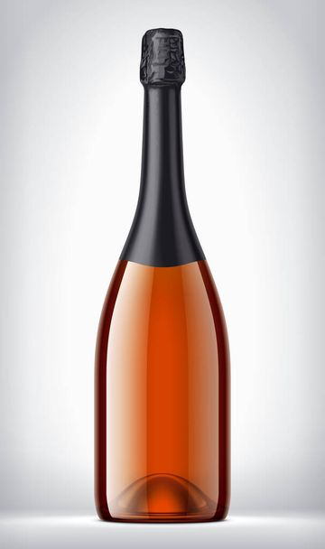 Glass Bottle on background with Black Foil.  - Foto, afbeelding