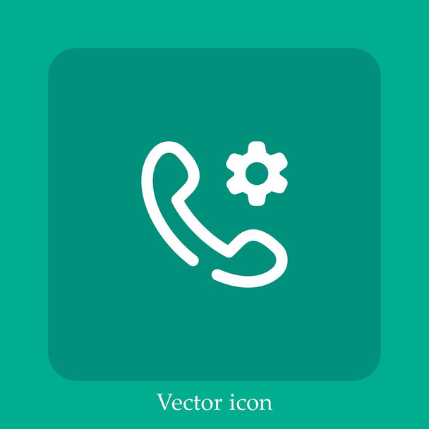 Service-Vektor-Symbol lineare icon.Line mit editierbarem Strich - Vektor, Bild