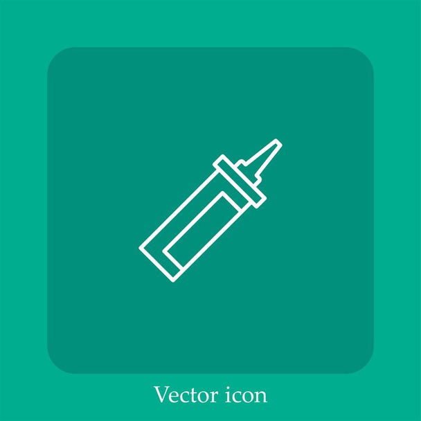 icono vector de silicona icon.Line lineal con carrera Editable - Vector, imagen
