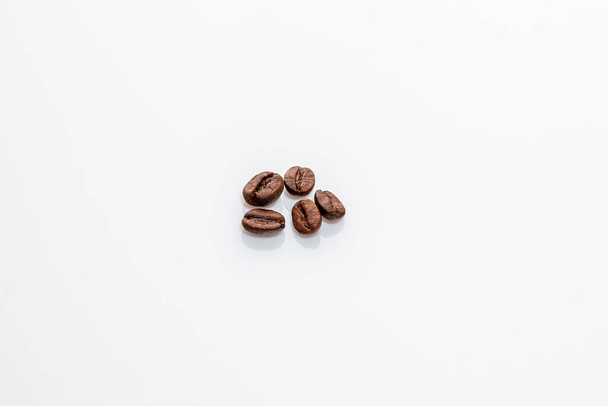 Coffee beans on a white background. Isolate. Copy space. - 写真・画像
