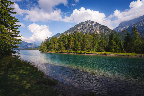 Famous Plansee in Austria in summer. - Photo, Image