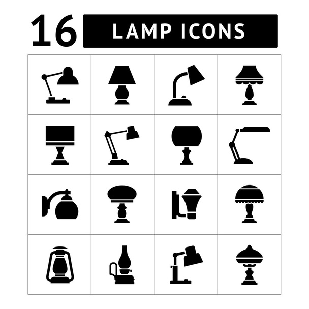 Establecer iconos de lámparas
 - Vector, Imagen