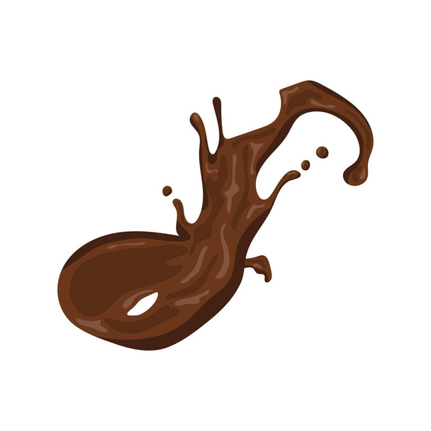 rozprysk płynnej czekolady - Wektor, obraz