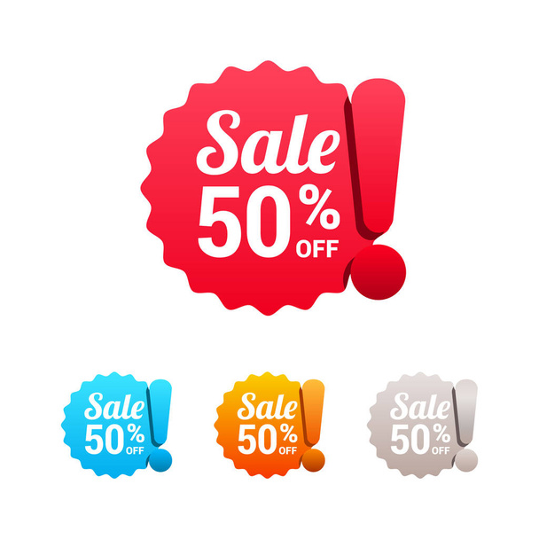 Sale 50% Off Labels Vector - Vector, Imagen