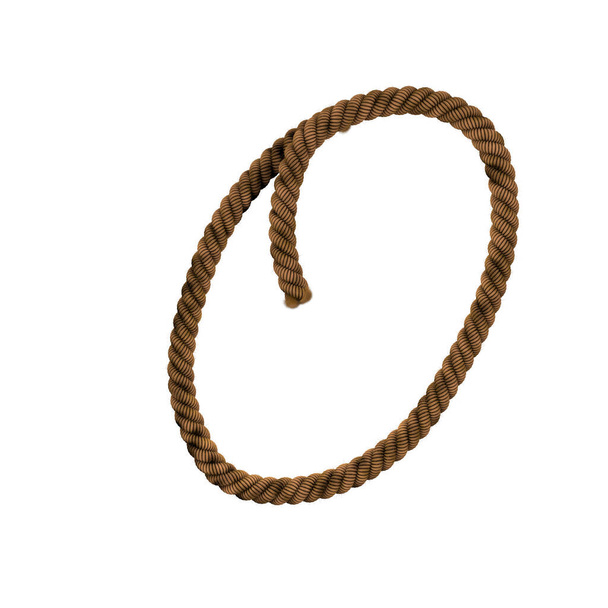 Kötött kötélszöveg betűtípus O betű - Fotó, kép