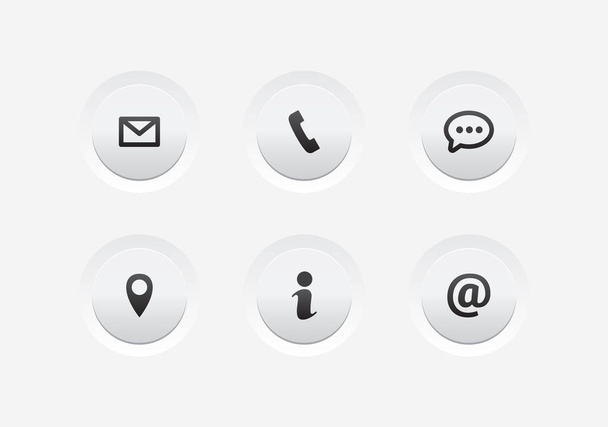 Κουμπιά & υποστήριξης UI επαφής - Διάνυσμα, εικόνα