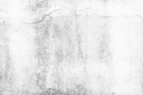 Water Stain and Crack on White Concrete Wall Texture Background. - Photo, Image