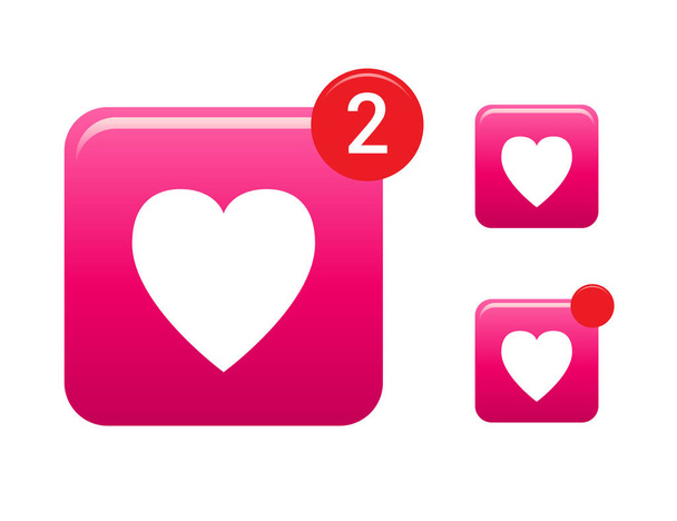 Heart & Love Icons Vector Set - Vetor, Imagem