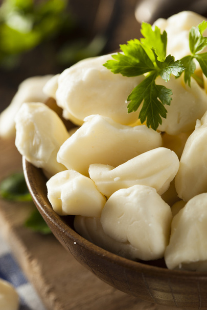 White Dairy Cheese Curds - Foto, afbeelding
