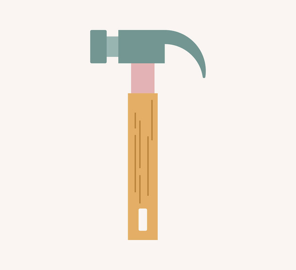 hammer flat clipart vector illustration - Wektor, obraz