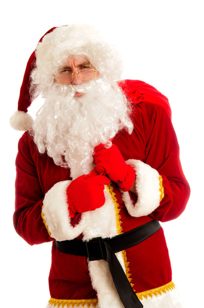 Angry Santa isolated over white - Фото, зображення