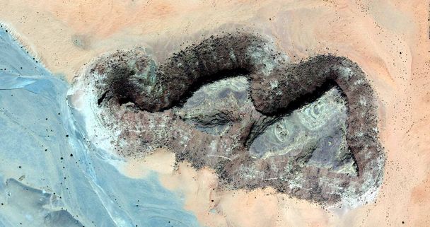   абстрактная фотография пустынь Африки с воздуха.  - Фото, изображение