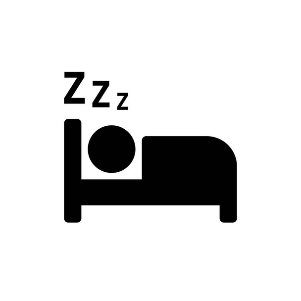 Sleep vector icon. Man sleeping on bed symbol isolated Vector illustration EPS 10 - Vector, Image