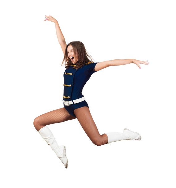 athletic young woman jumping - Photo, image
