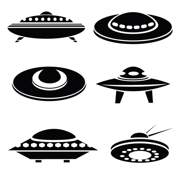 silhouettes of spaceships - Vector, Image