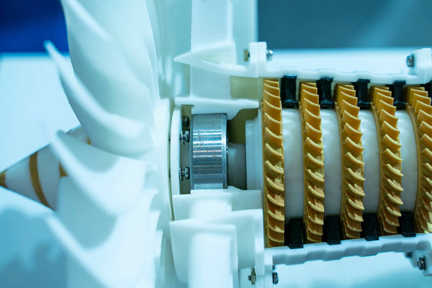 Impresión Impresora 3D jet motor impreso modelo plástico - Foto, Imagen