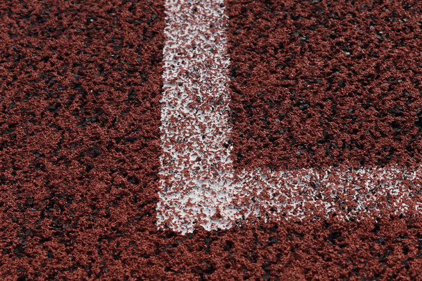 A closeup shot of the borders painted on the ground in a tennis court - Φωτογραφία, εικόνα