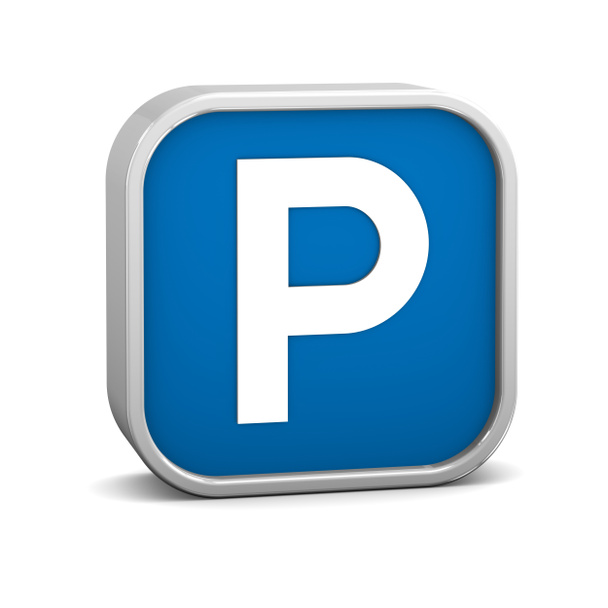 parkovací značka na bílém pozadí. část ze série. - Fotografie, Obrázek
