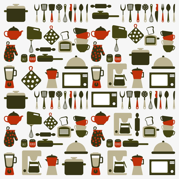 Projektowanie kuchni - Wektor, obraz
