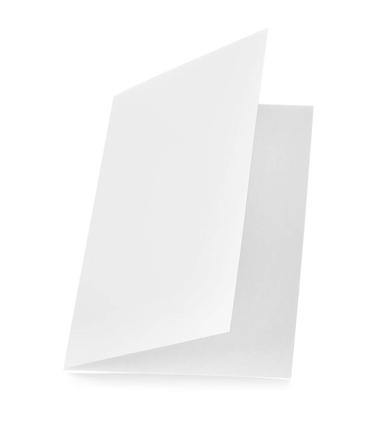 Blanco brochure over witte achtergrond - Foto, afbeelding