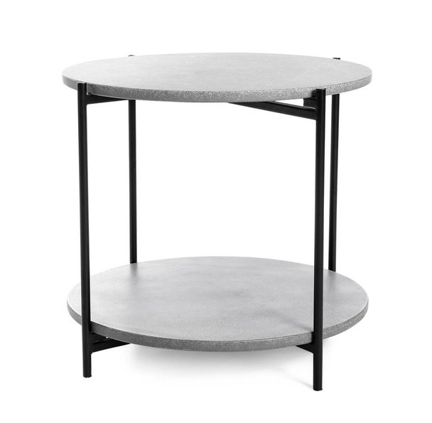 Moderner Tisch auf weißem Hintergrund - Foto, Bild