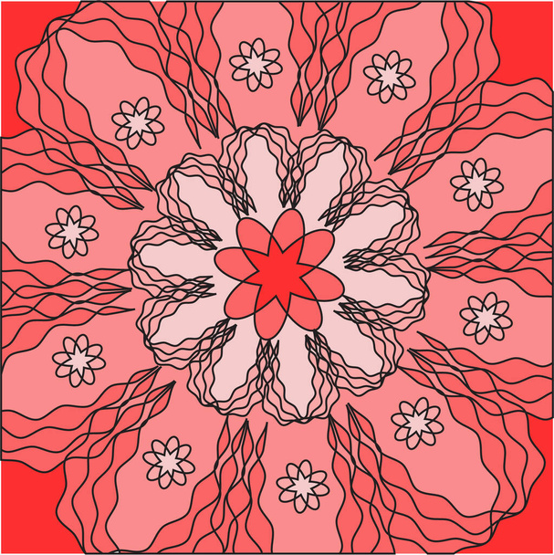 Nahtloses Mandala-Muster. Farbige abstrakte Hintergrund. - Vektor, Bild