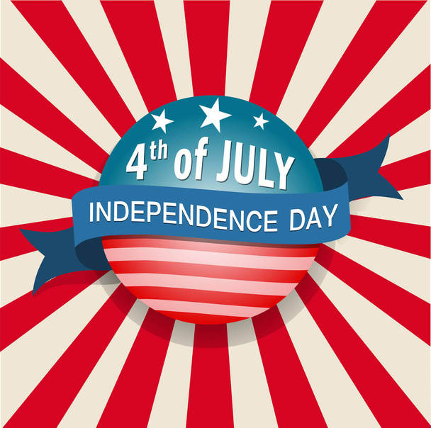 Patriotic background American indipendence day poster - Vector, Image