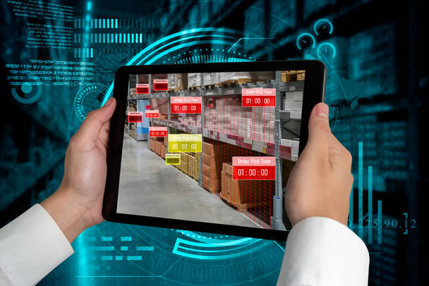 Sistema inteligente de gestión de almacenes con tecnología de realidad aumentada - Foto, imagen