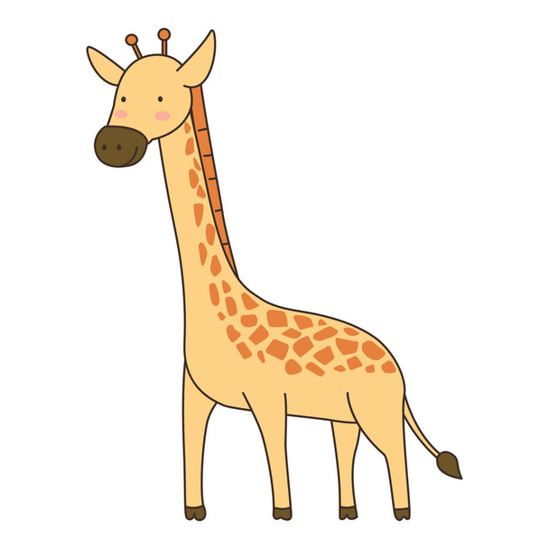 Illustratie van cartoon schattig Giraffe. - Vector, afbeelding