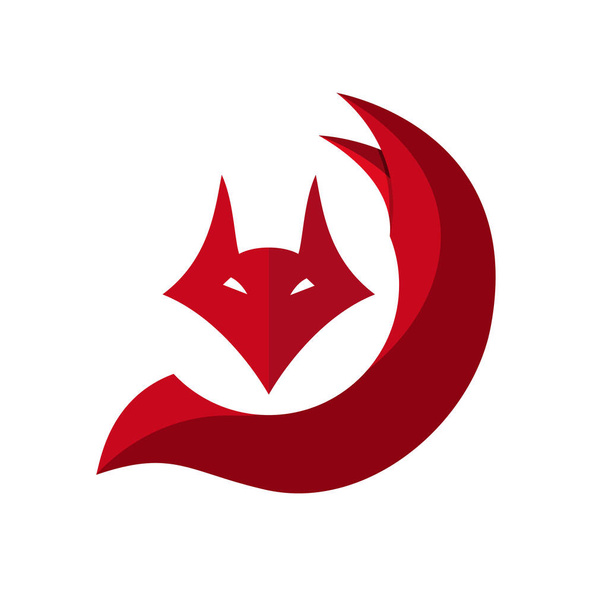 Vector Logo Red Fox. Begrip sluwheid - Vector, afbeelding