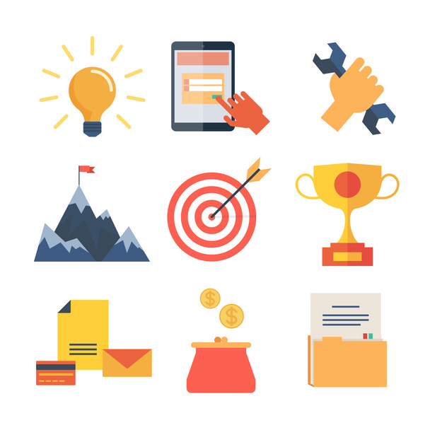 Business, finance icons - Vector, Image