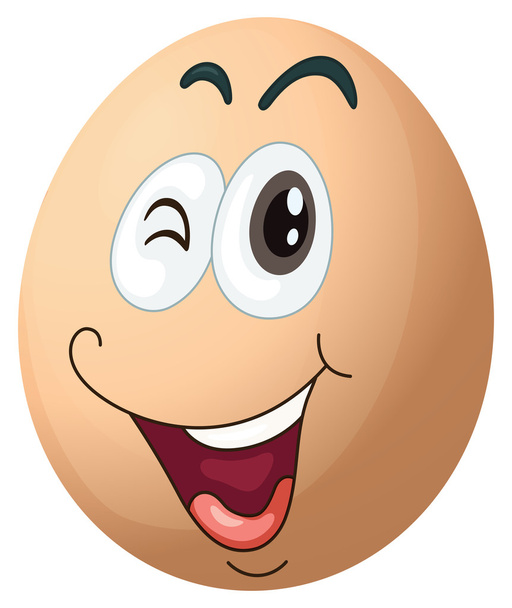 usmívající se vejce - Vektor, obrázek