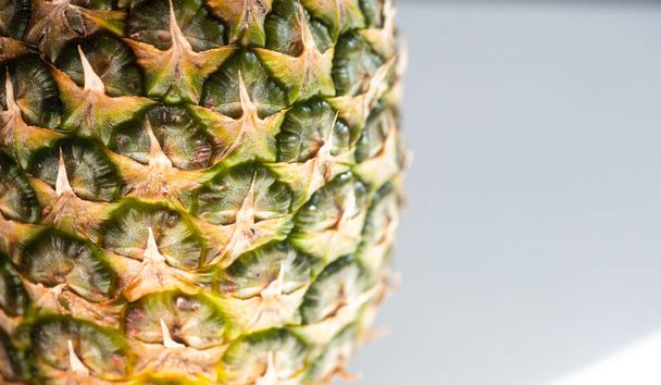 pineapple closeup with copy space on right - Foto, Imagen