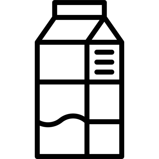 Icona del cartone del latte, illustrazione vettoriale relativa al forno e alla cottura - Vettoriali, immagini