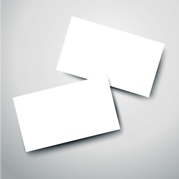 vector illustration of blank white business cards - Vector, imagen