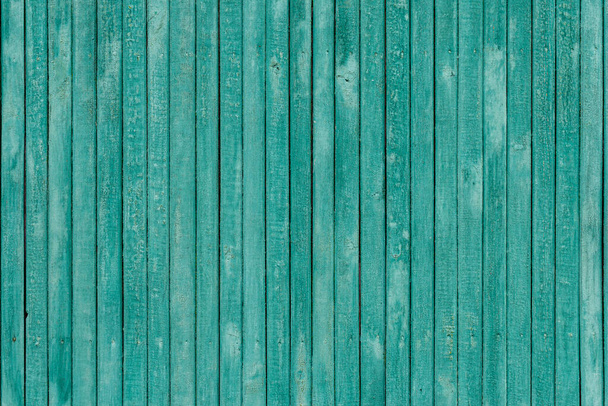 Old painted vertical wood boards texture background close-up view - Foto, Imagem