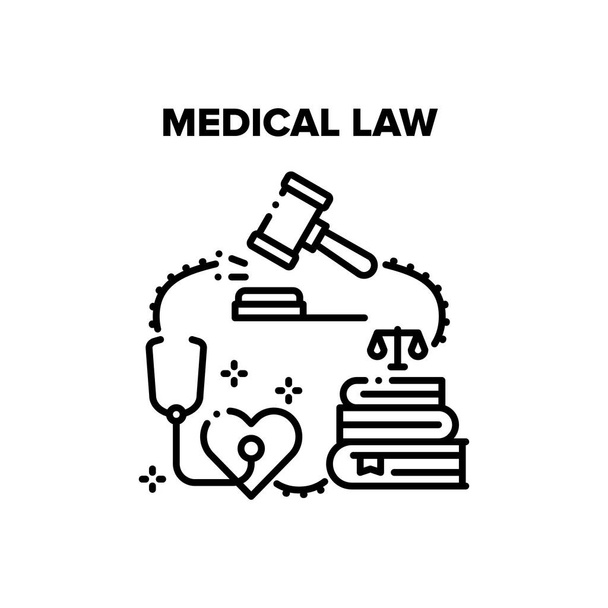 Medical Law Vector Black Illustration - Vector, Image