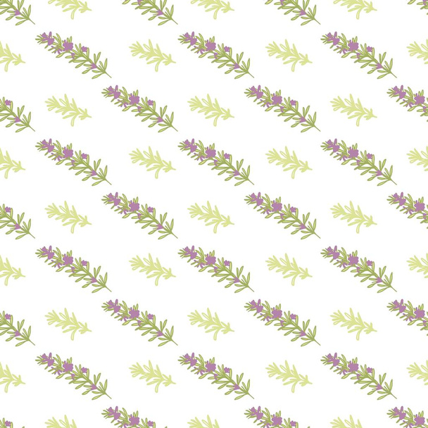 Organiczne świeże liście rozmarynu Ilustracja wektorowa Bezszwowy wzór może być stosowany w tle i odzieży - Wektor, obraz