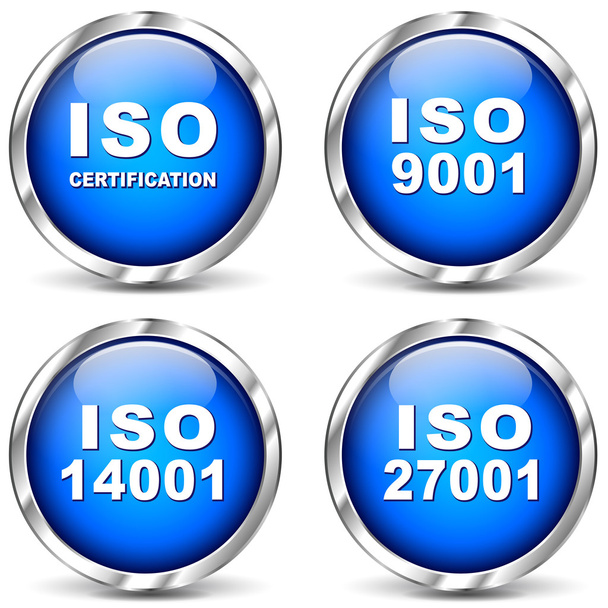 ISO certifikace ikony - Vektor, obrázek