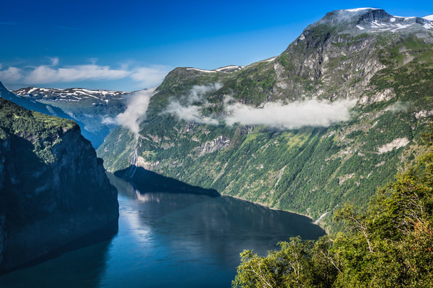 Geiranger fjord panoramic view,Norway - Фото, изображение