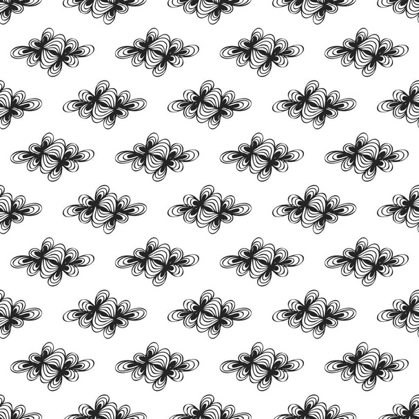 Vector seamless pattern with abstract stripped hand drawn elements on white background for textile, tile, clothes, wallpaper, baby room, spring print. - Вектор, зображення