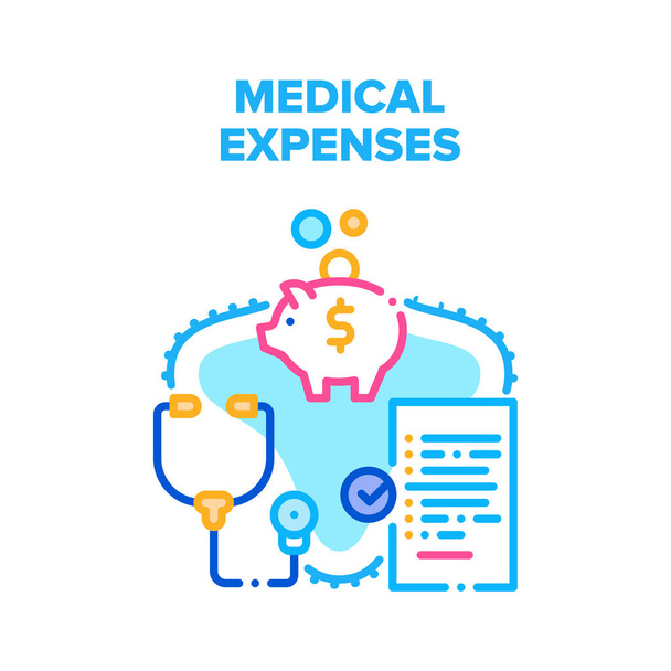 Medical Expenses Vector Concept Color Illustration - Vector, Image