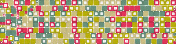 Abstrakte Farbe geometrisches Mosaik Muster generative computergestützte Kunst Illustration, Nachahmung von Puzzleteilen Farbe - Vektor, Bild
