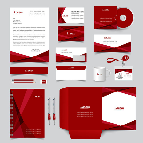 corporate identity template with digital elements. Vector company style for brand book and guideline. - Vector, Image