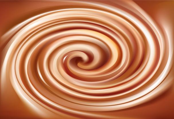 Vector background of swirling creamy caramel texture - Vector, Image