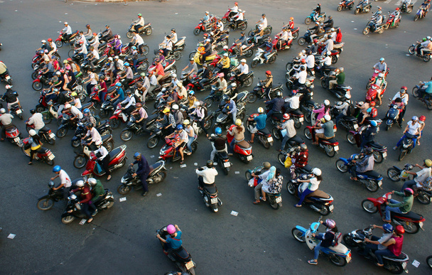 csodálatos trafic ázsiai város csúcsforgalom - Fotó, kép